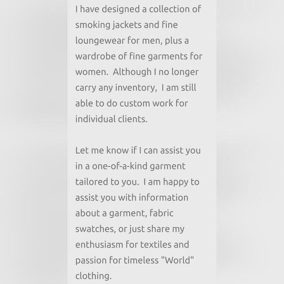 Randi Hilleso Art to wear silk linen lounge jacket. Size M - Picture 14 of 16